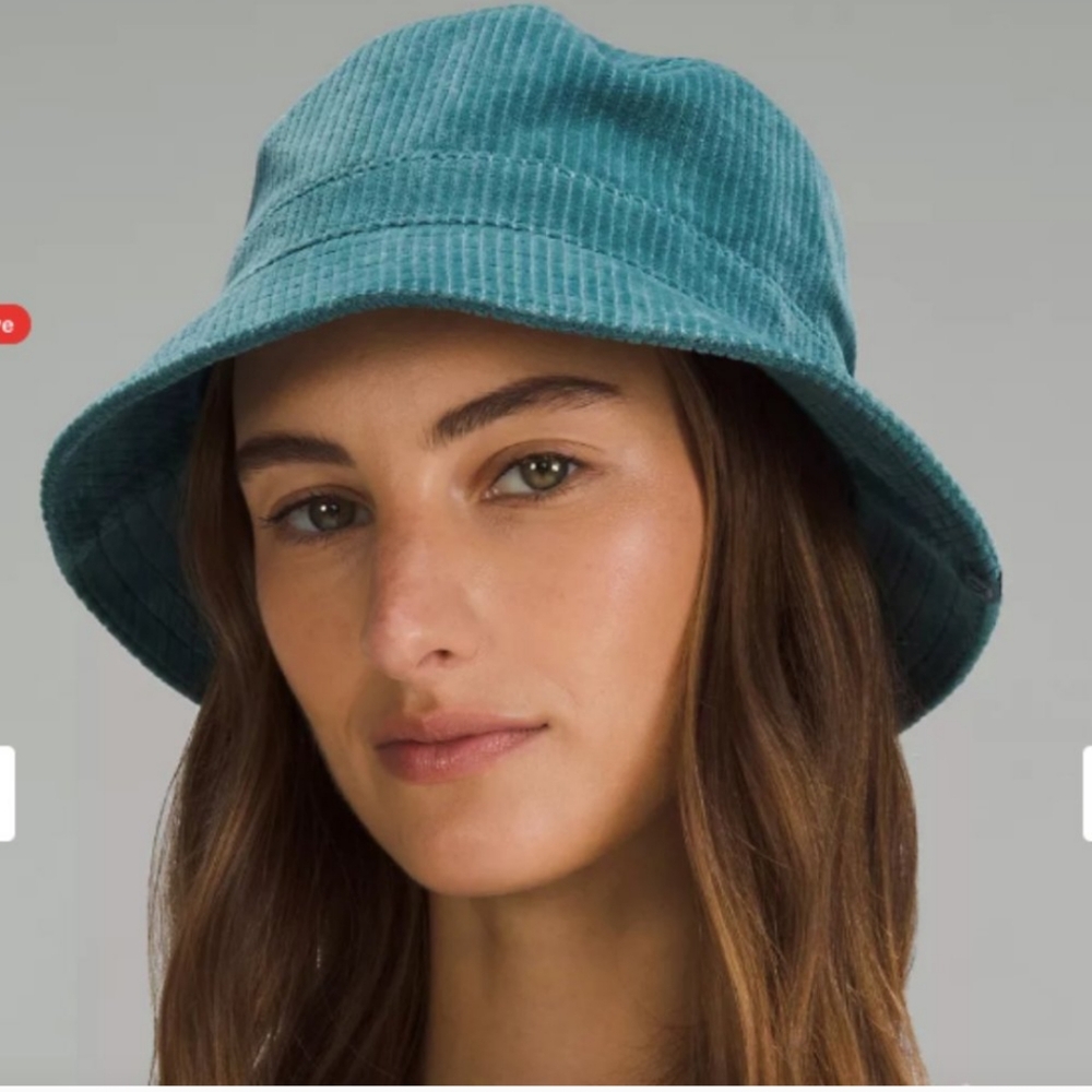 LULULEMON Corduroy Bucket Sun Hat Wide Wale in Storm Teal